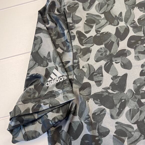 Adidas Gray Black AOP Golf Polo Shirt men's size XL - Picture 5 of 6